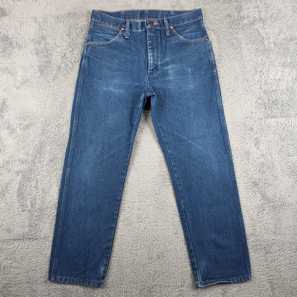 Wrangler 13MWZ Cowboy Cut Jeans Mens 32x29 Blue Straight Leg Western Rodeo Denim